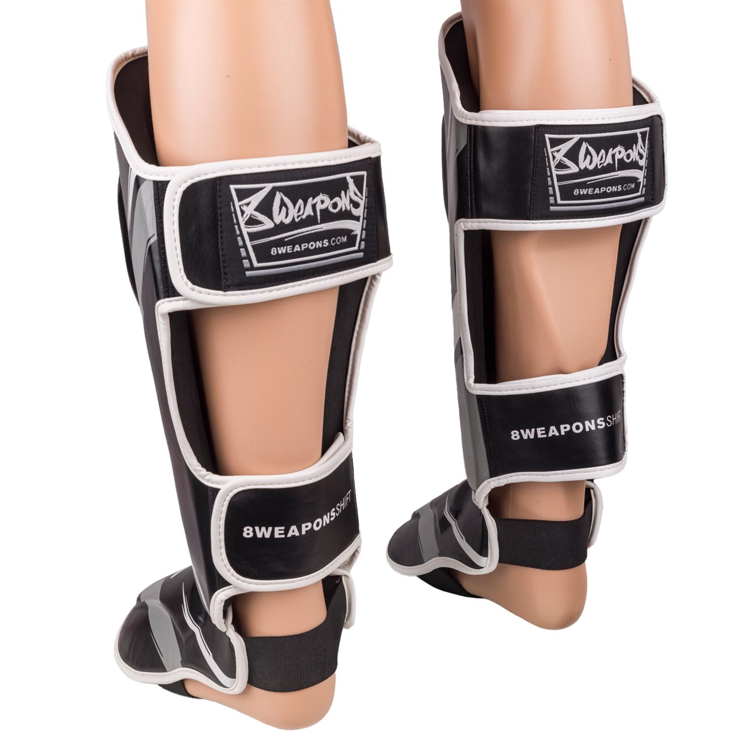 8 WEAPONS Shin Guards, Shift, black-white, XL