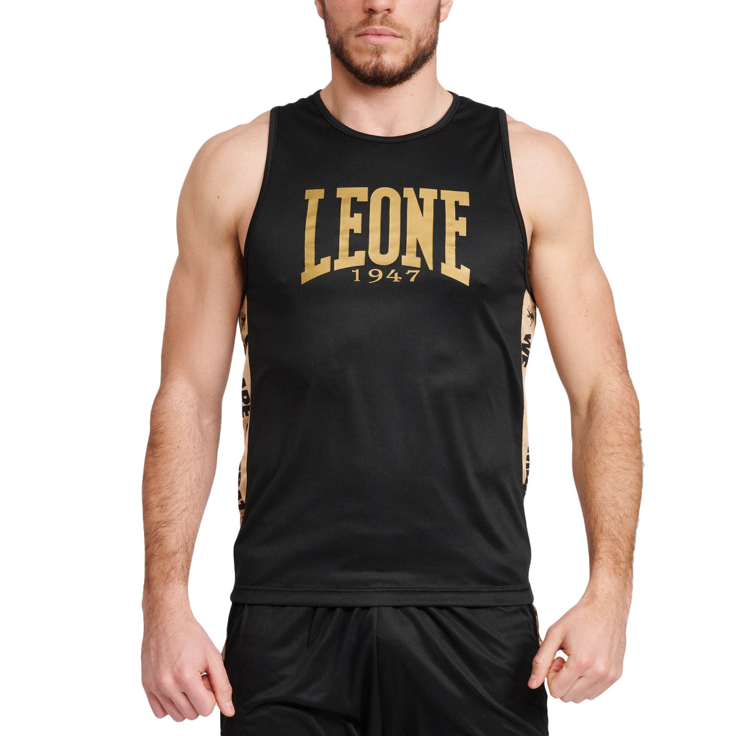 LEONE Tank Top, DNA, AB228, black-gold, XL