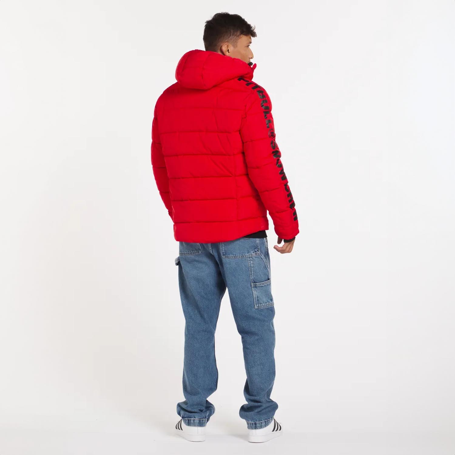 Pit Bull West Coast Jacke, Padded Hooded Airway 4, rot, L