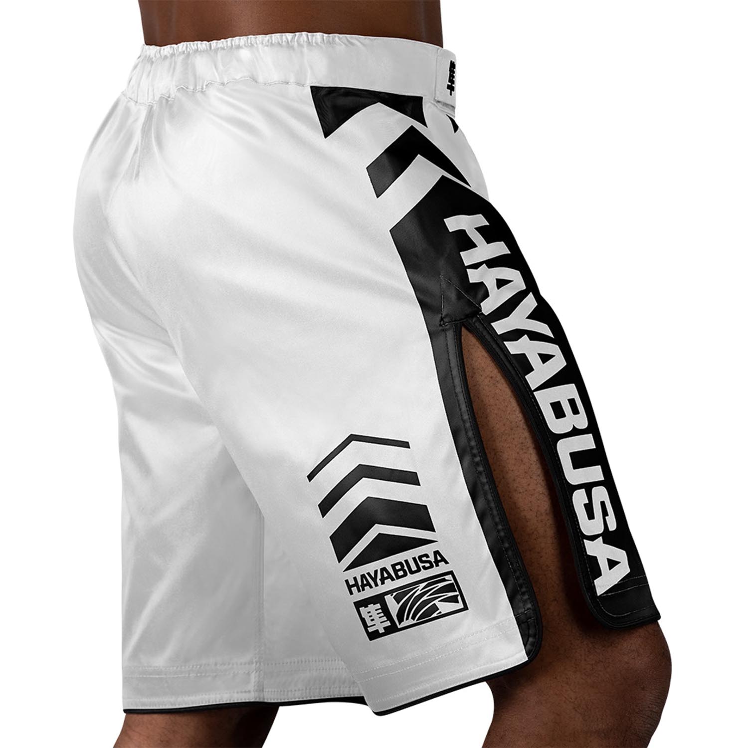 Hayabusa MMA Fight Shorts, Icon, weiß-schwarz, XXL
