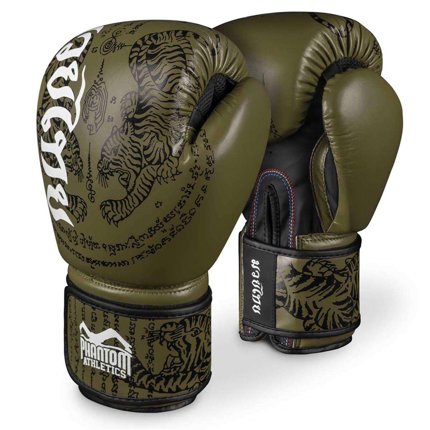 Phantom Athletics Boxing Gloves, Muay Thai, olive