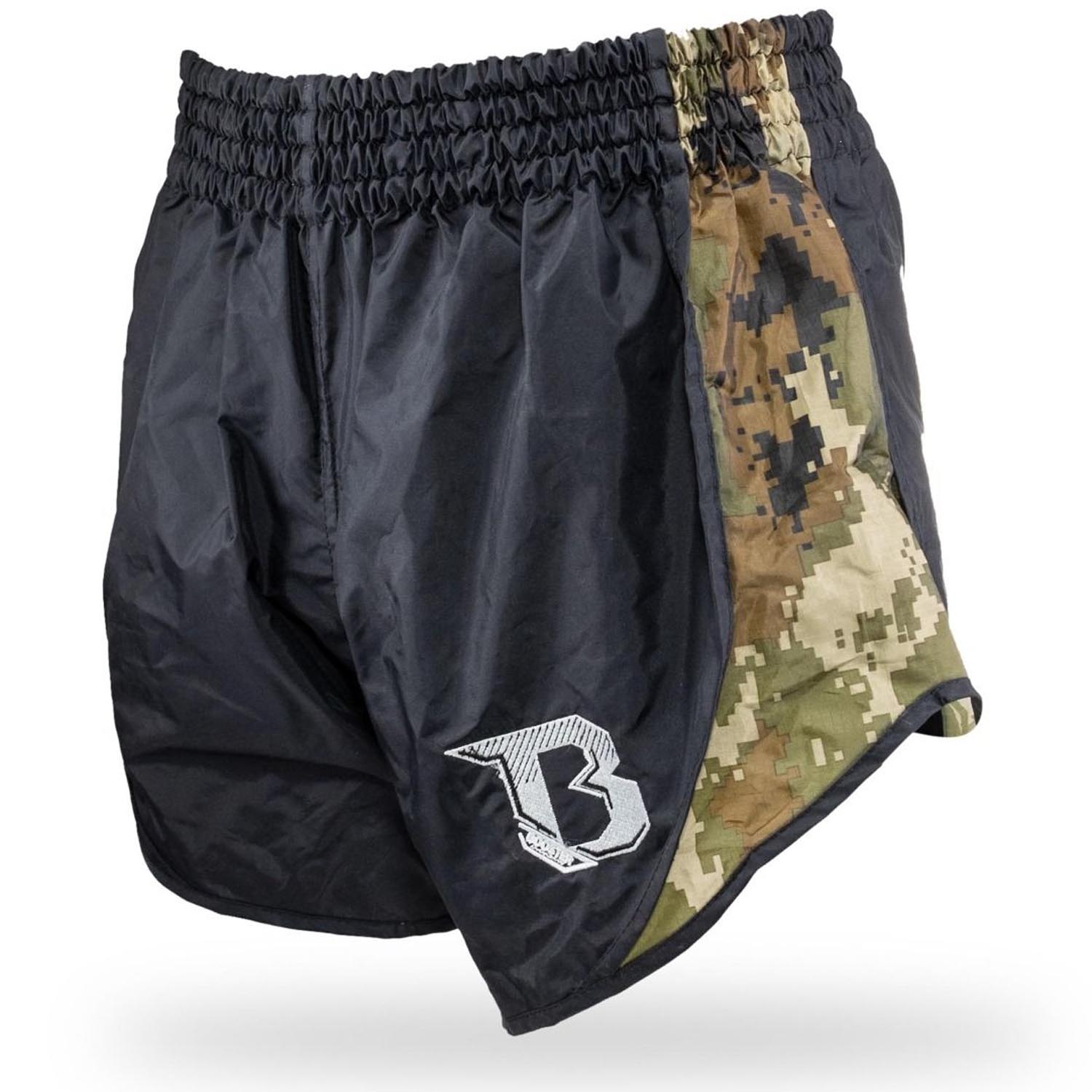 Booster Muay Thai Shorts Kids, Retro Hybrid, camo green, XS