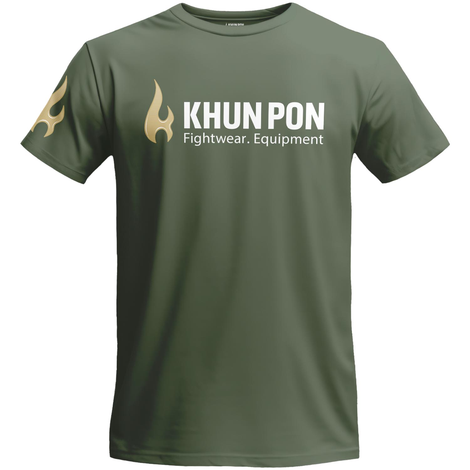 KHUN PON T-Shirt, Logo, olive, M