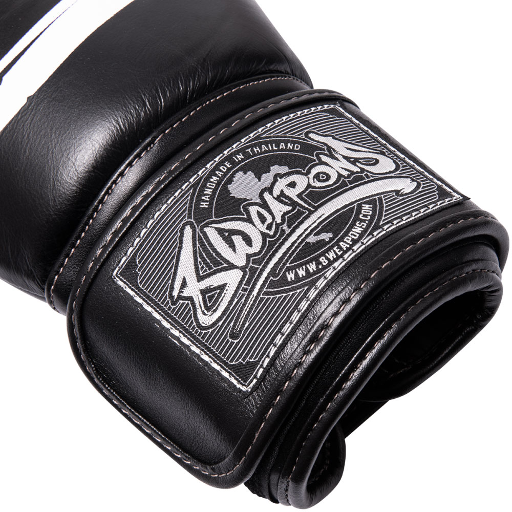 8 WEAPONS Boxing Gloves, BIG 8 Premium, black, 10 Oz