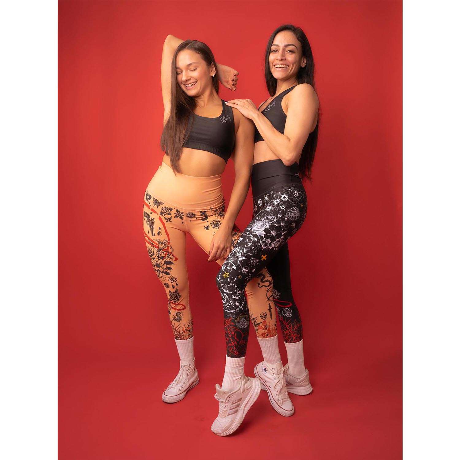 Anarchy Apparel Compression Leggings, Inked Athletica Black, S