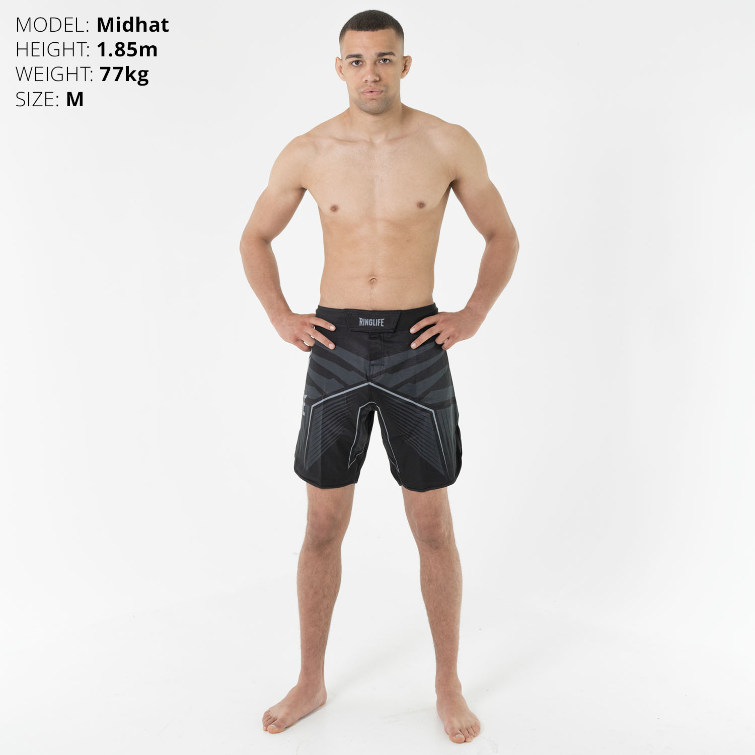 RINGLIFE MMA Shorts - Octaring schwarz-grau XS