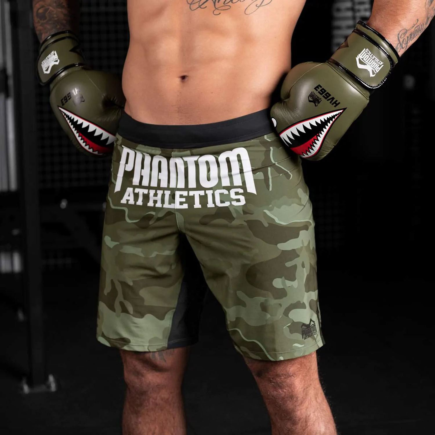 Phantom Athletics MMA Fight Shorts, Flex, Woodland, XXL