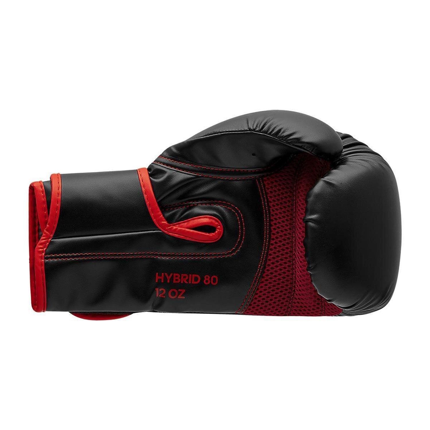 adidas Boxing Gloves, Hybrid, 80, black-red, 16 Oz