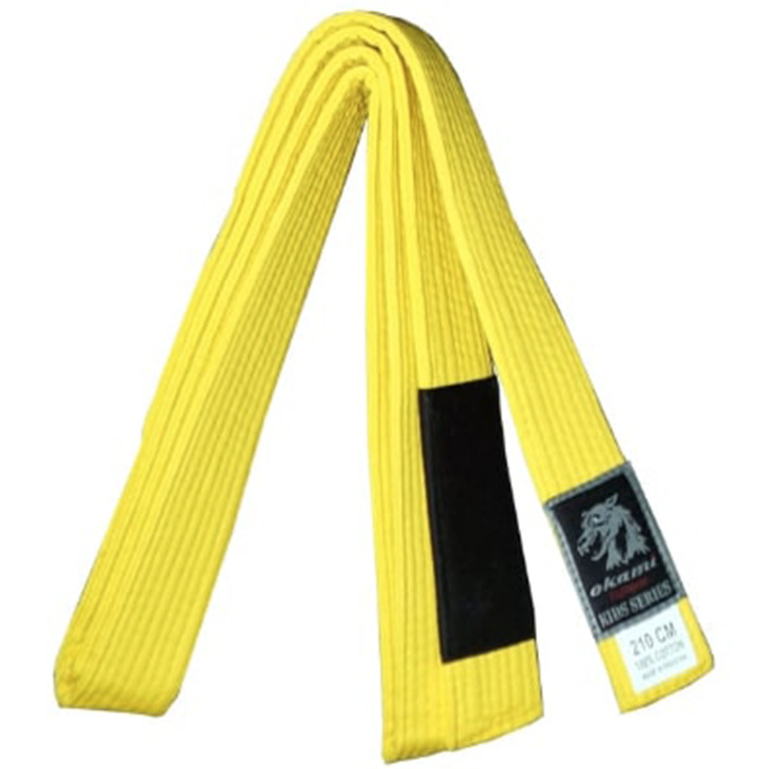 OKAMI BJJ Belt, Kids, yellow, M2/M3