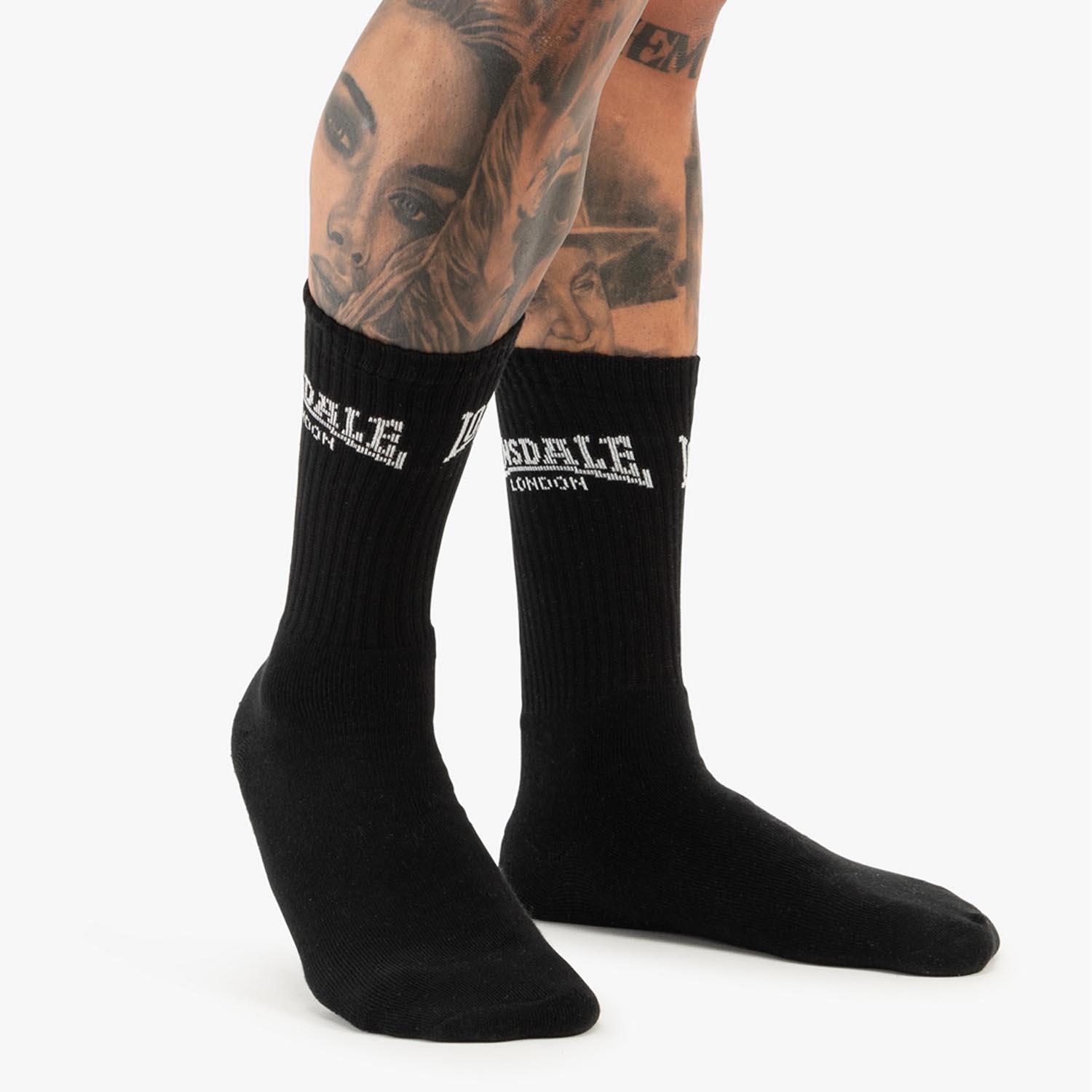 Lonsdale Socken, Gilbert, 6er-Pack, schwarz-weiß, 43-46