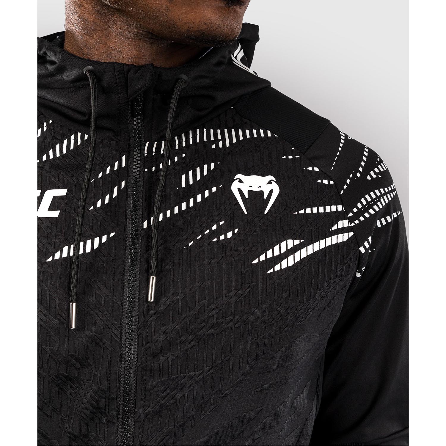 VENUM Zip Hoody, UFC Fusion Authentic Fight Night, black-white, XL