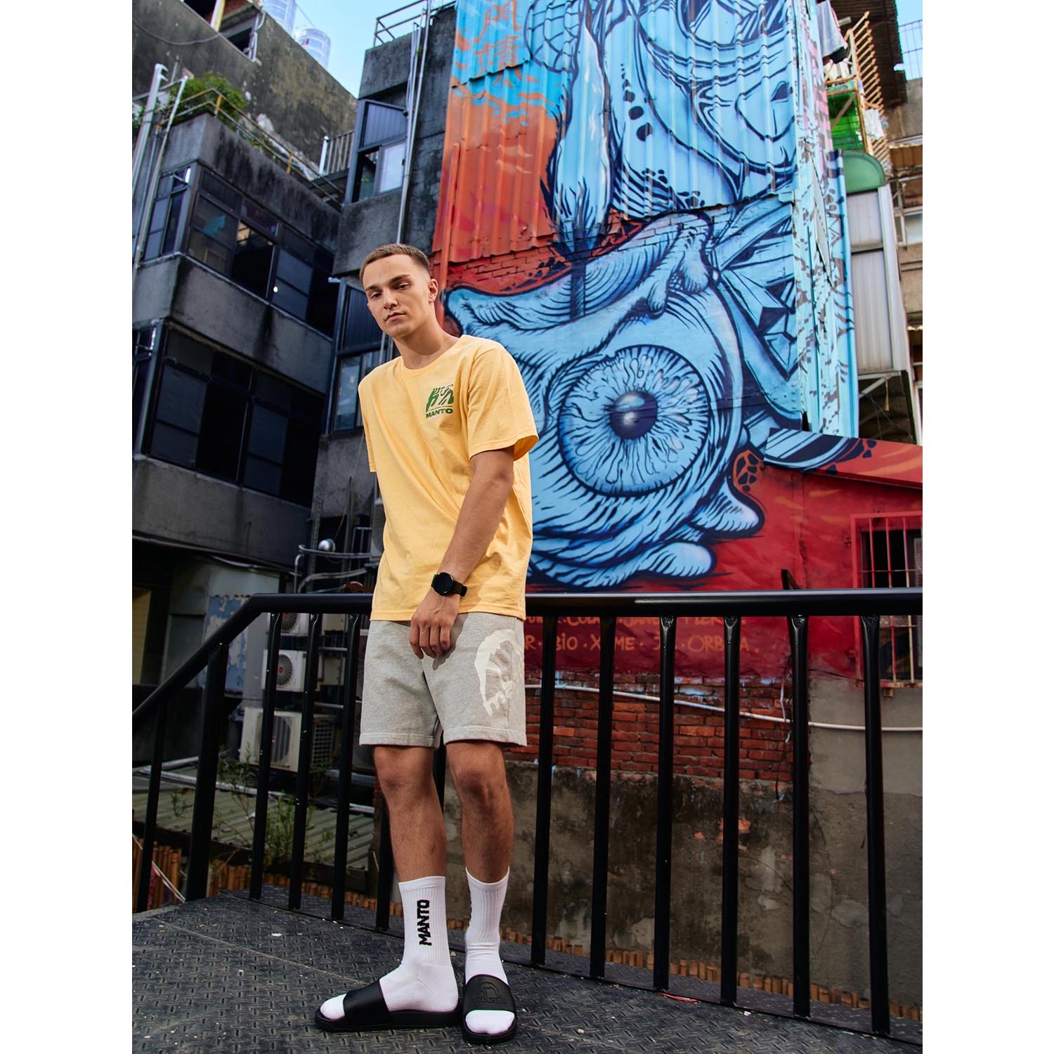 MANTO Shorts, Logo, grey, XXL