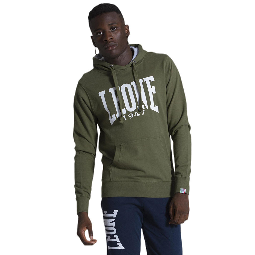 LEONE Hoody, Big Logo, green, M
