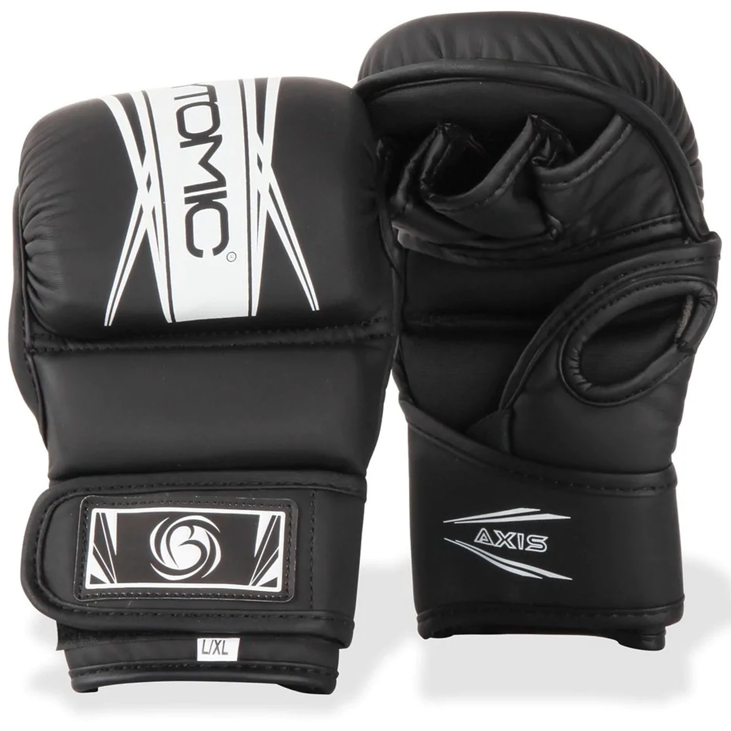 Bytomic MMA Sparring Boxing Gloves, Axis, V2, black-white, L/XL