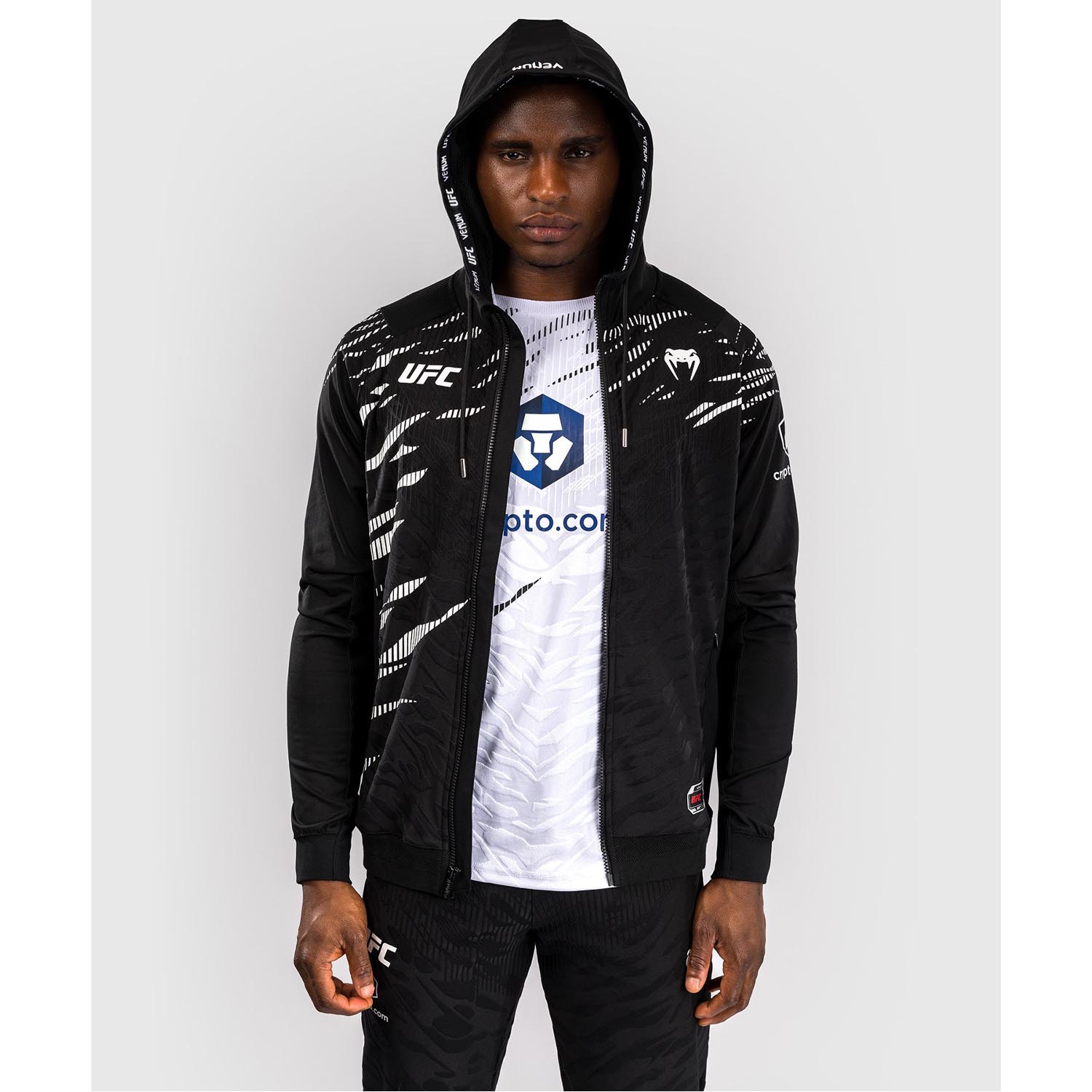 VENUM Zip Hoody, UFC Fusion Authentic Fight Night, black-white, XXL