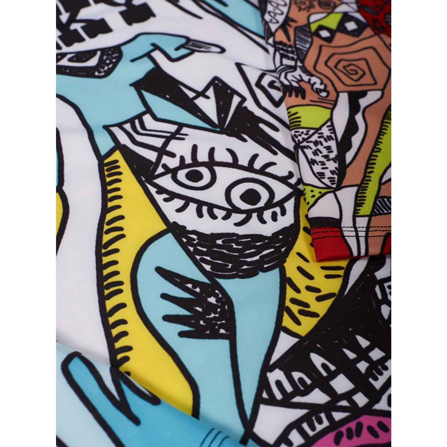 MANTO Rashguard, L/S, Wicky, white-red-blue, S