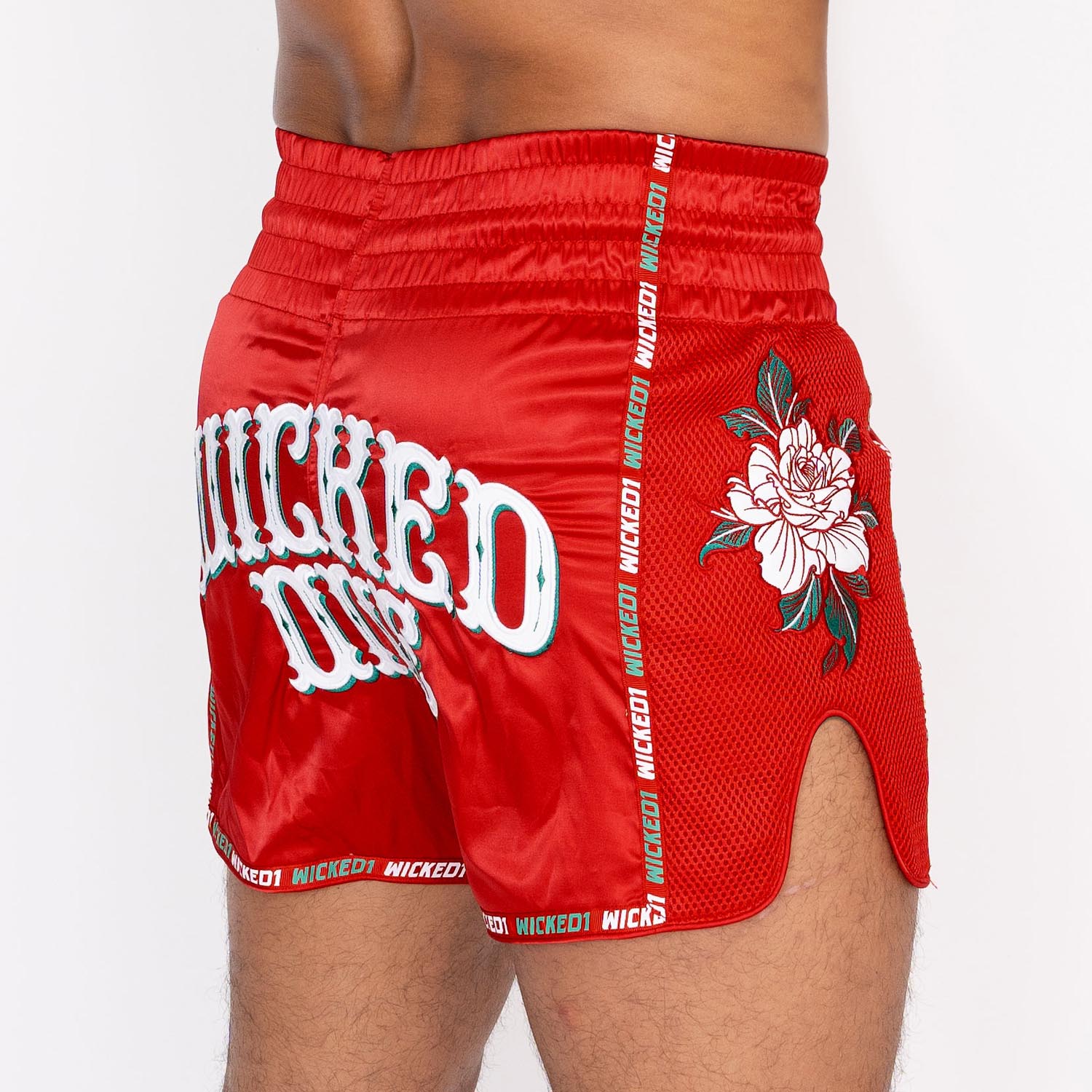 Wicked One Muay Thai Shorts, Bandido, rot, XS