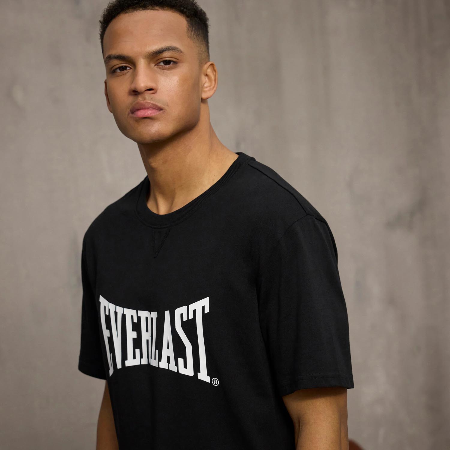 Everlast T-Shirt, Logo Oversized, black-white, XXL