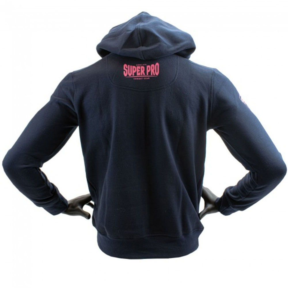 Super Pro Hoody, Block Logo, navy-pink, XS