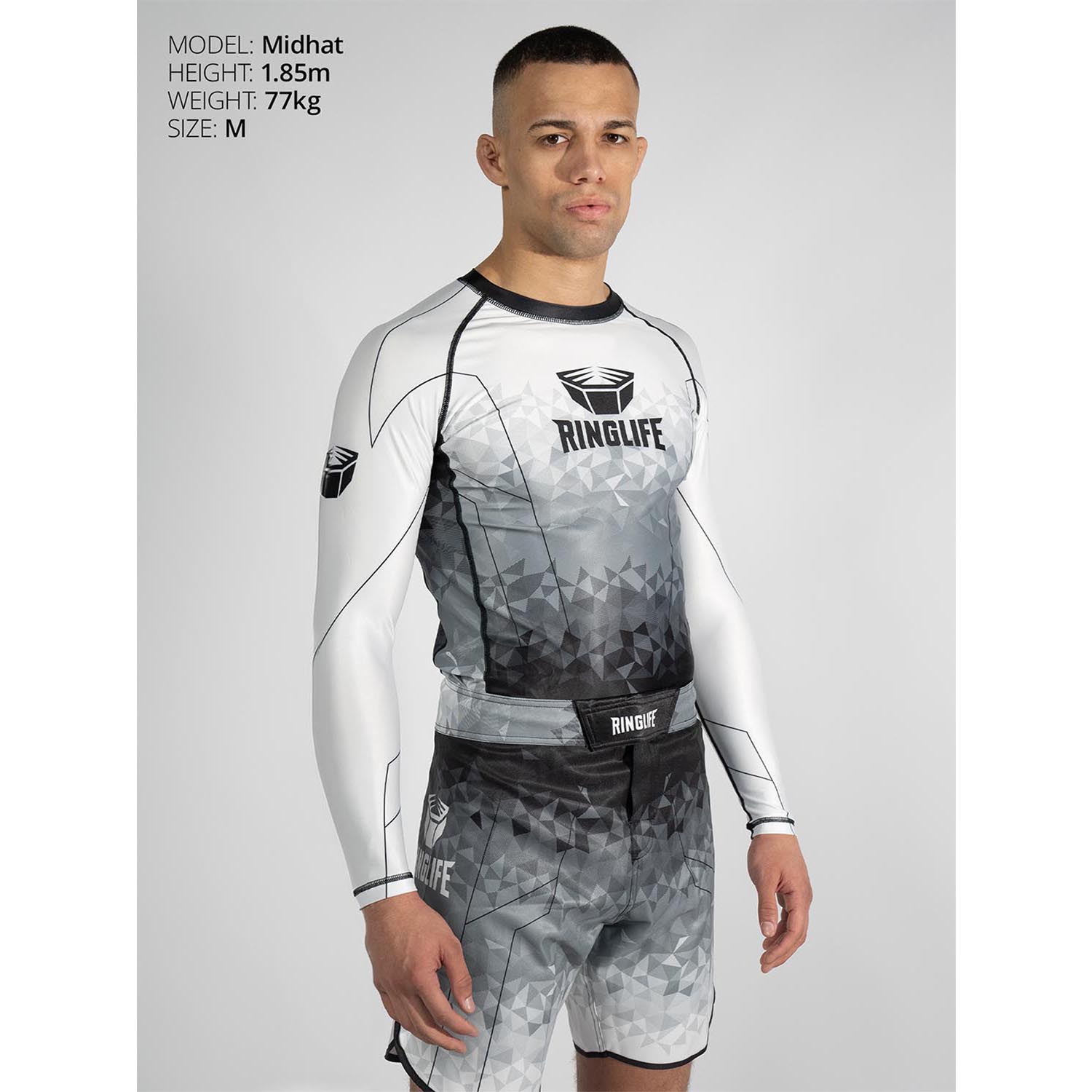 RINGLIFE Rashguard L/S - Transition black-white L