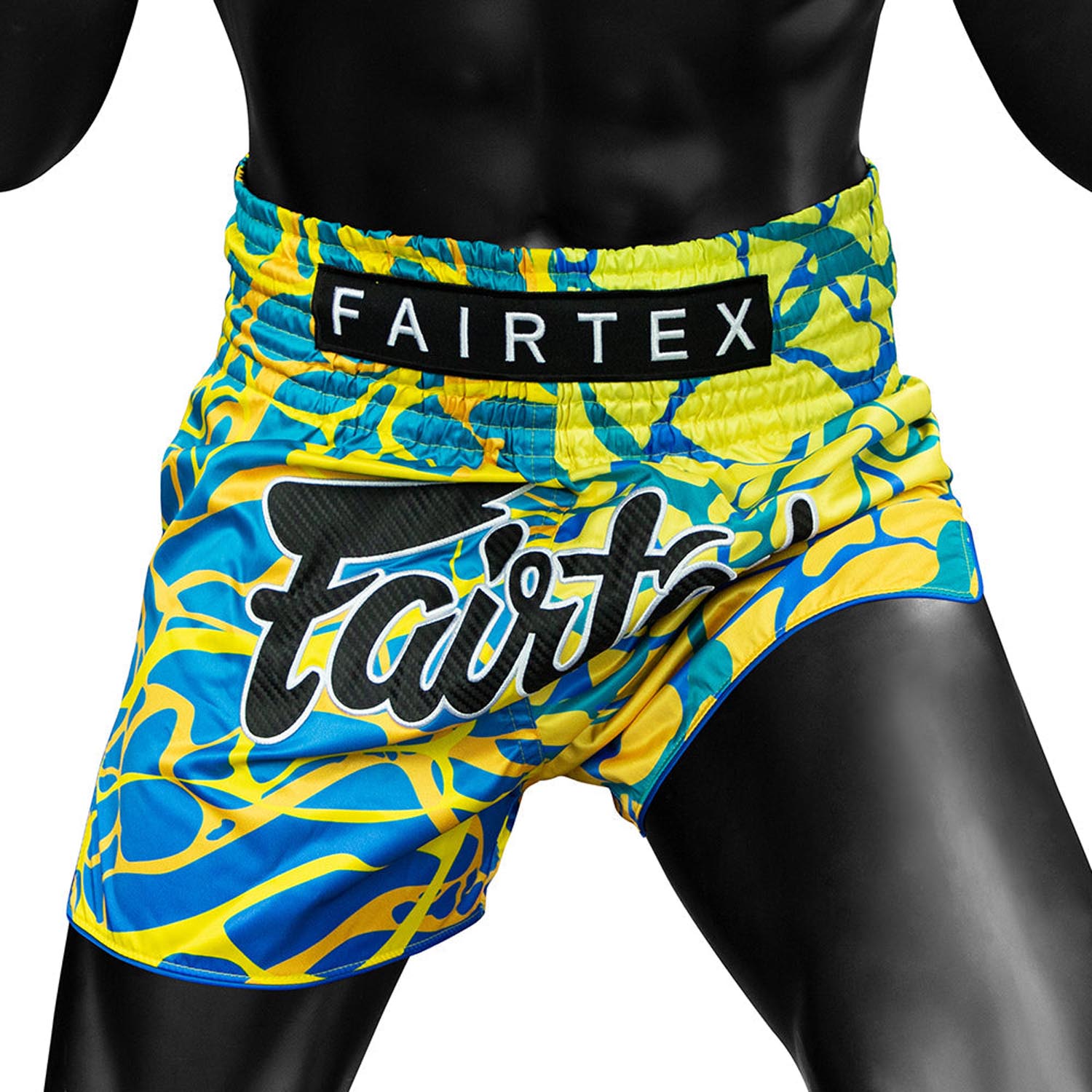 Fairtex Muay Thai Shorts, BS1927, Magma, gelb-green, M