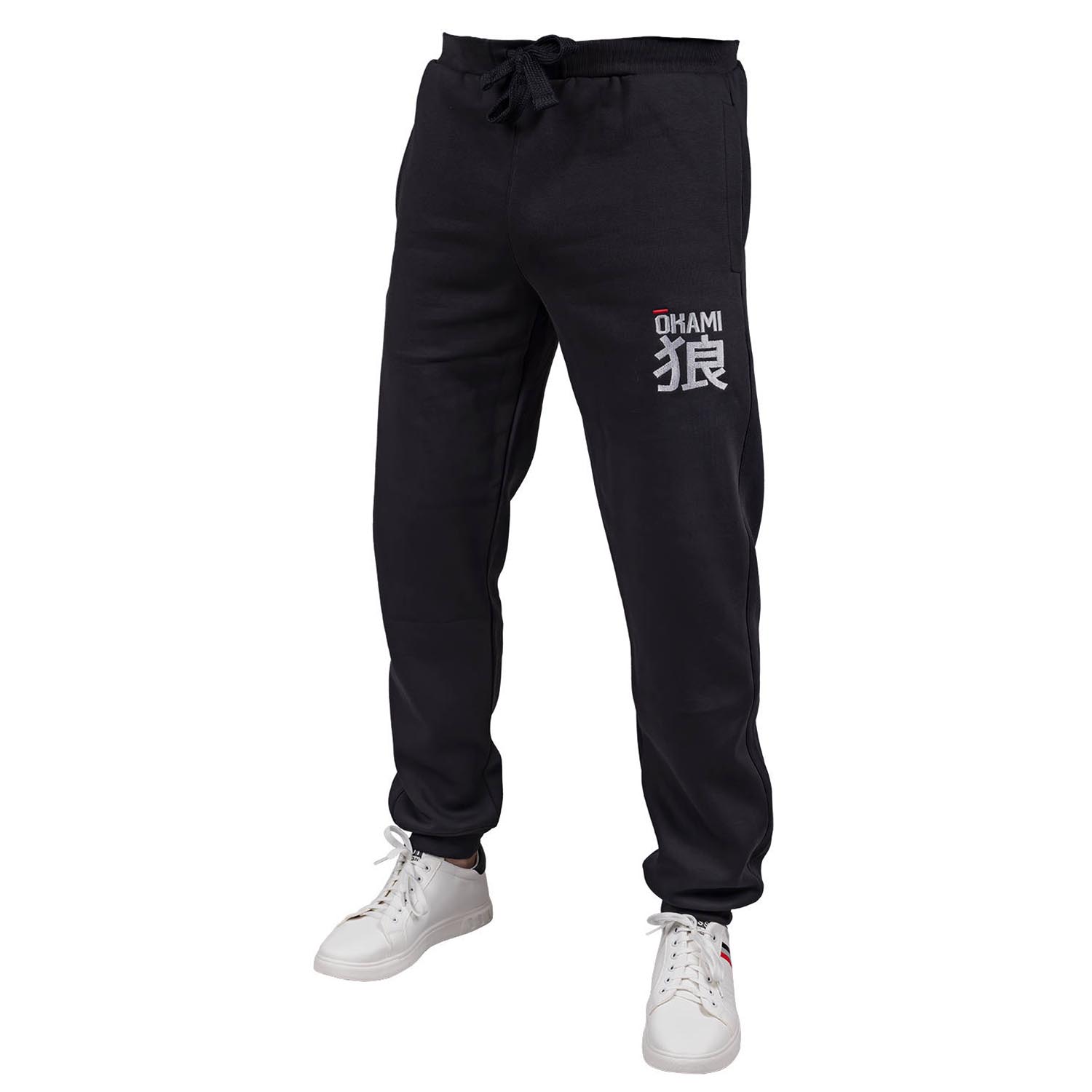 OKAMI Jogginghose, Kanji, schwarz, S