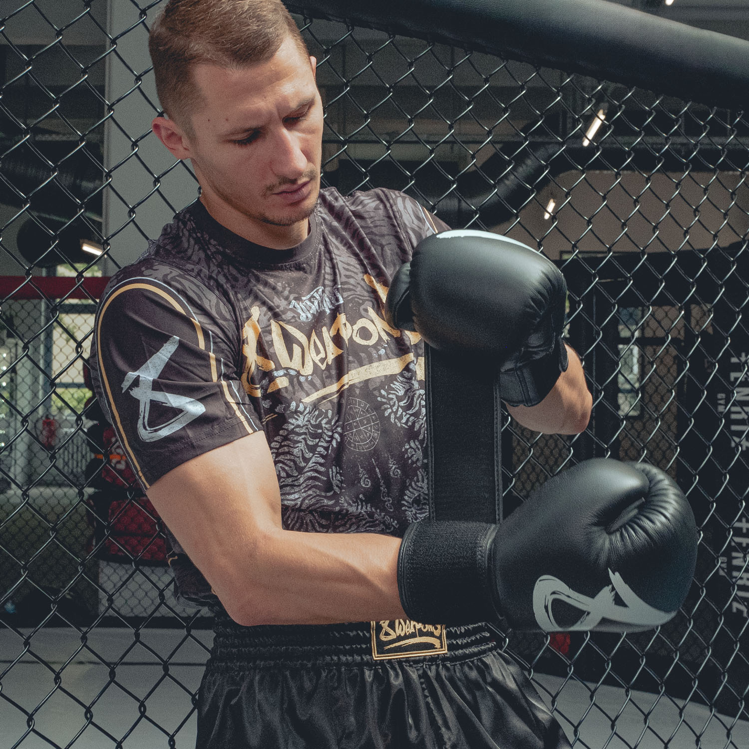 8 WEAPONS Functional T-Shirt, Tiger Yant, black-yellow, M