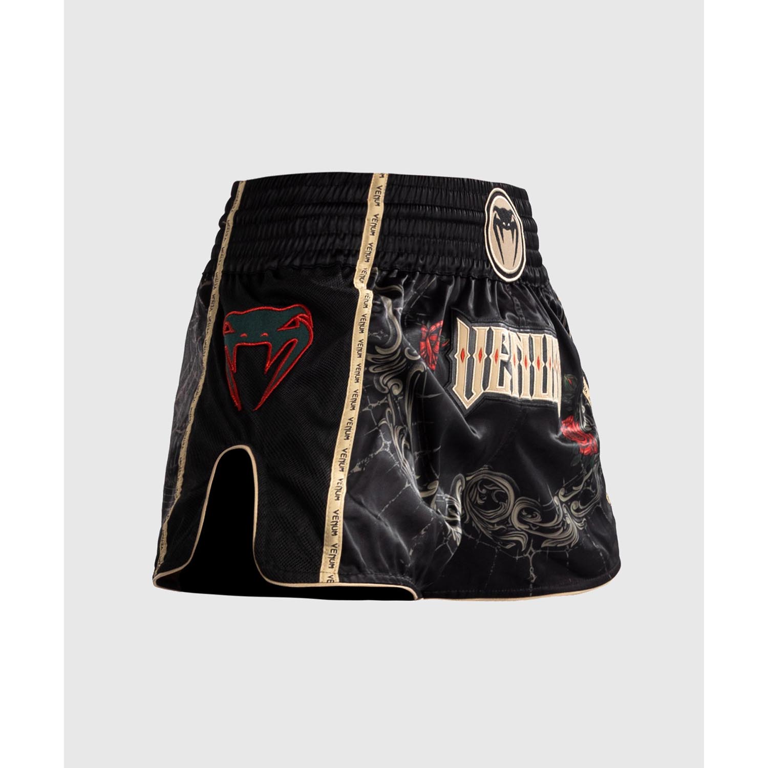 VENUM Muay Thai Shorts, Santa Muerte 5.0, black-gold, XXL