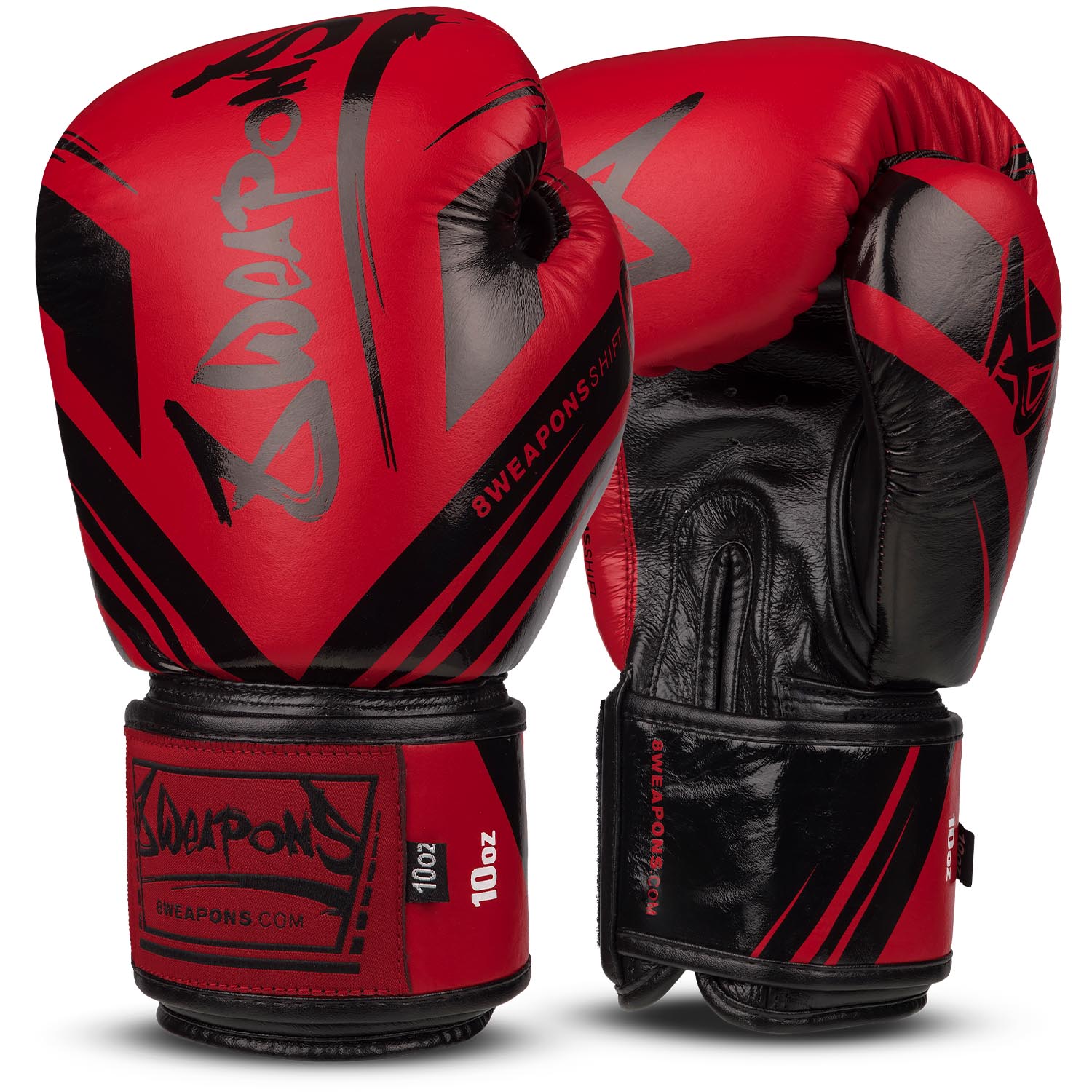 8 WEAPONS Boxing Gloves, Shift Competition, red-black, 10 Oz