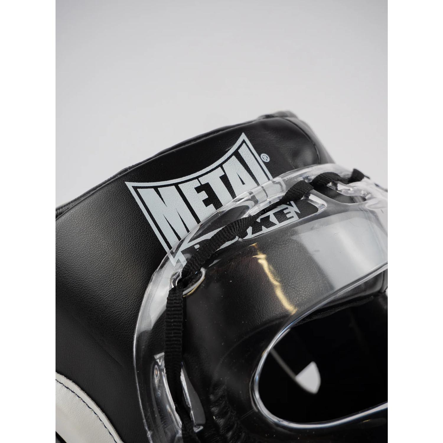 Metal Boxe Head Guard, Face, black-white, XL