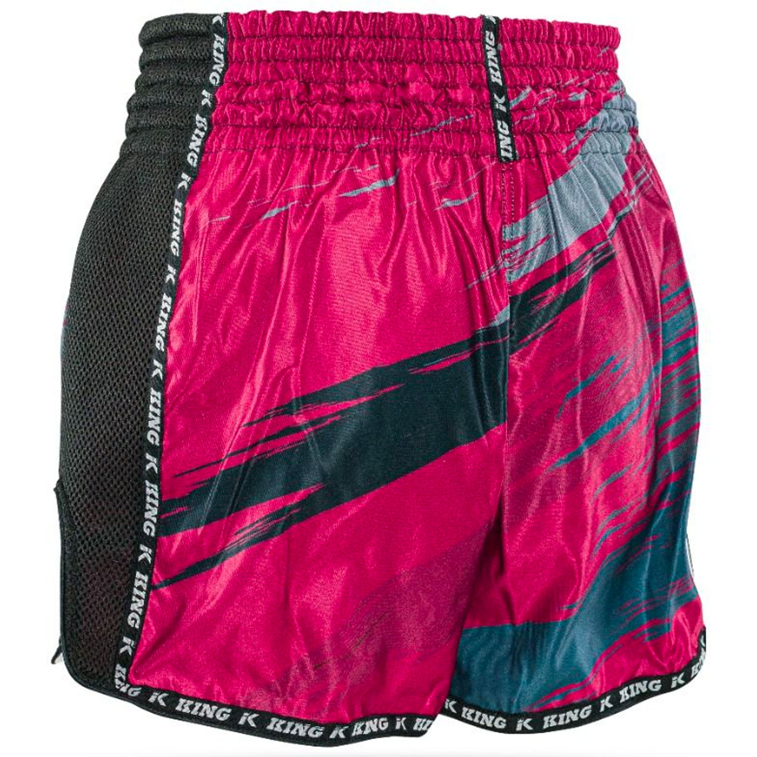 KING PRO Boxing Muay Thai Shorts, Storm 3, schwarz-pink, S
