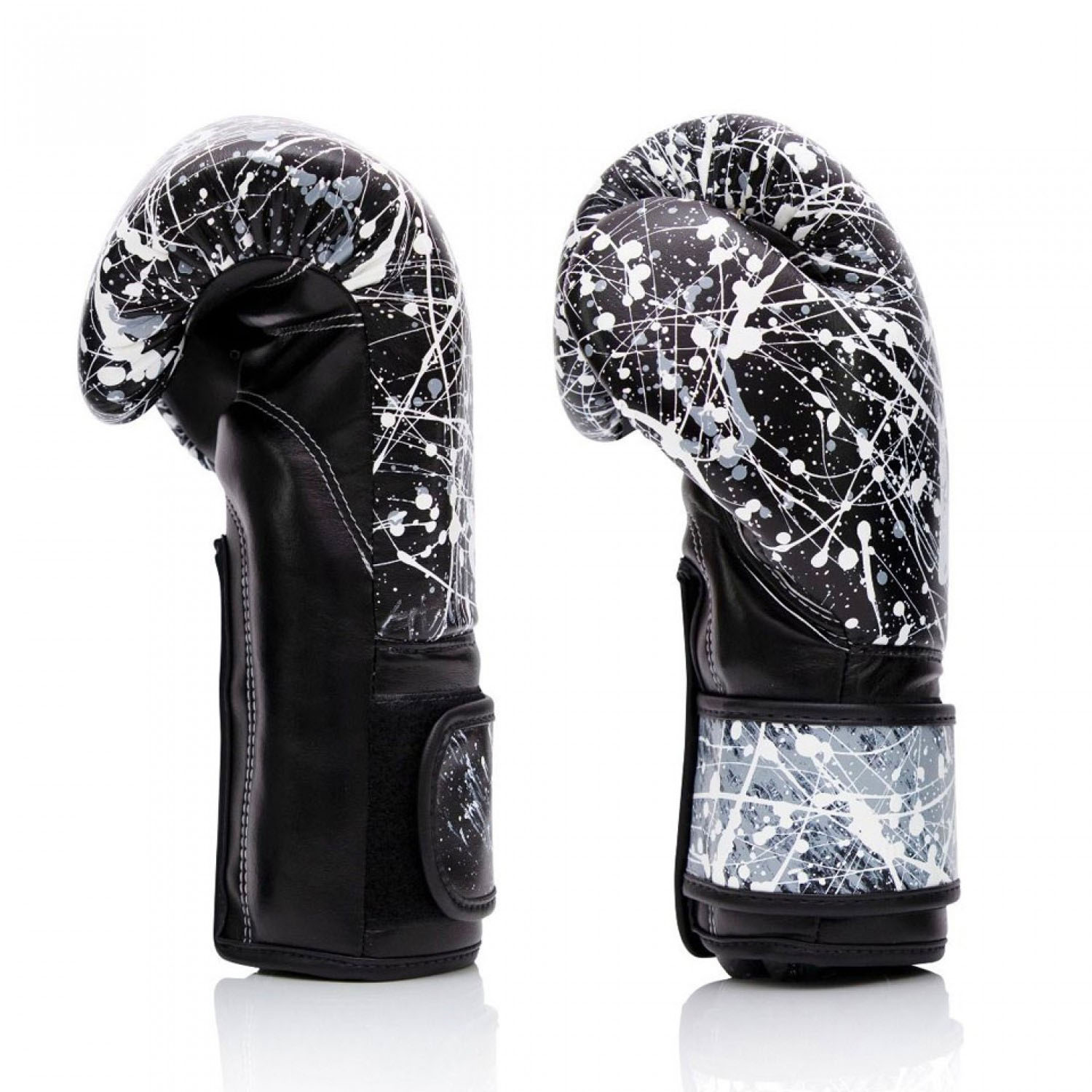 Fairtex Boxing Gloves, BGV14PT, The Painter, black-white, 16 Oz
