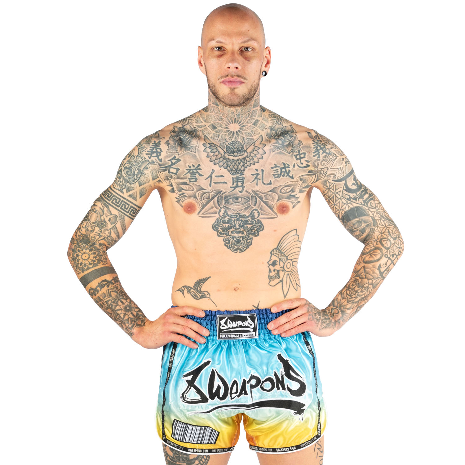 8 WEAPONS Muay Thai Shorts, Vivo Sunrise, XL
