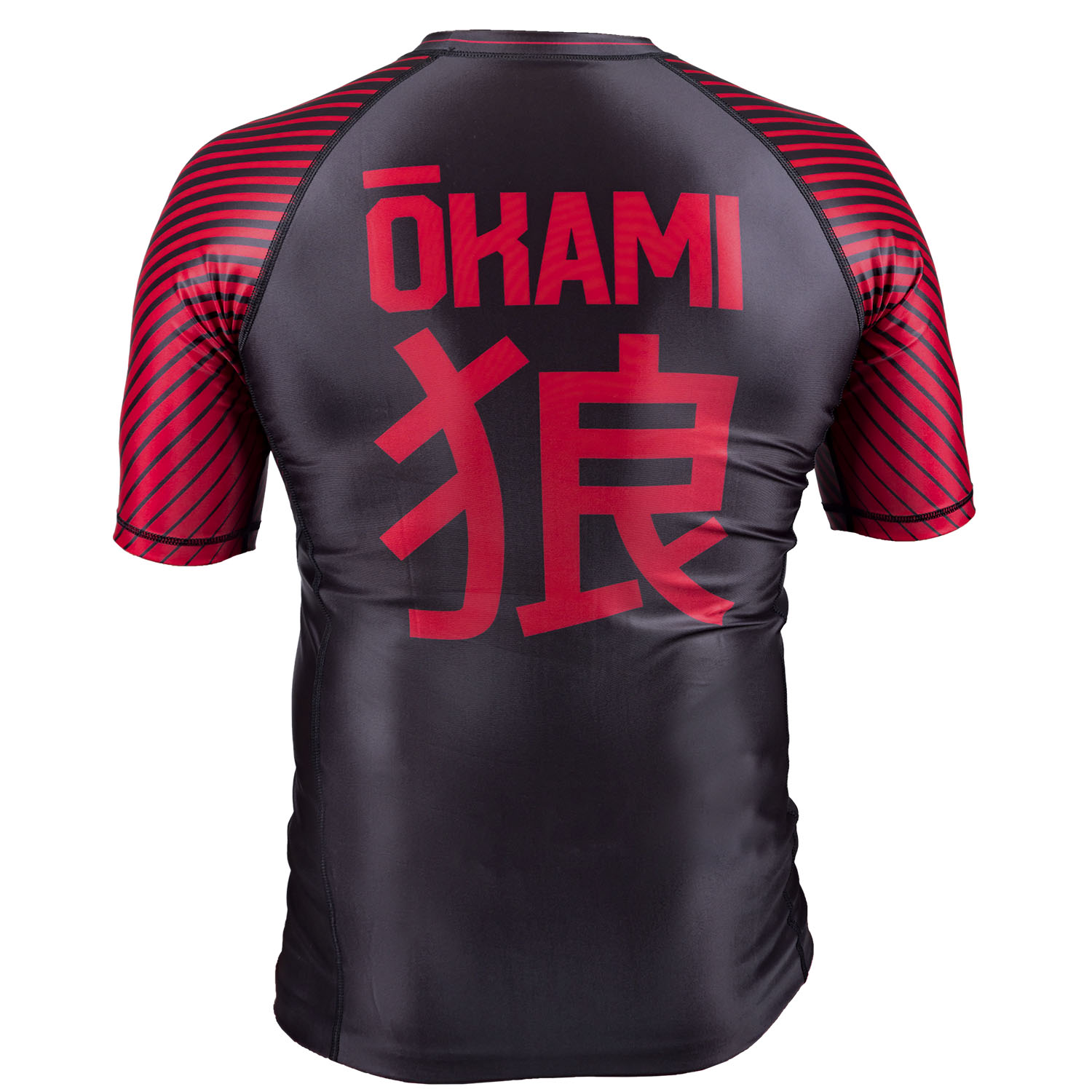 OKAMI Rashguard, S/S, Big Kanji, black, M