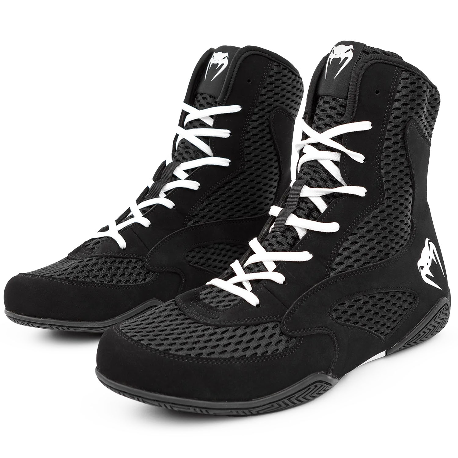 VENUM Boxing Shoes, Contender, black-white, 42.5