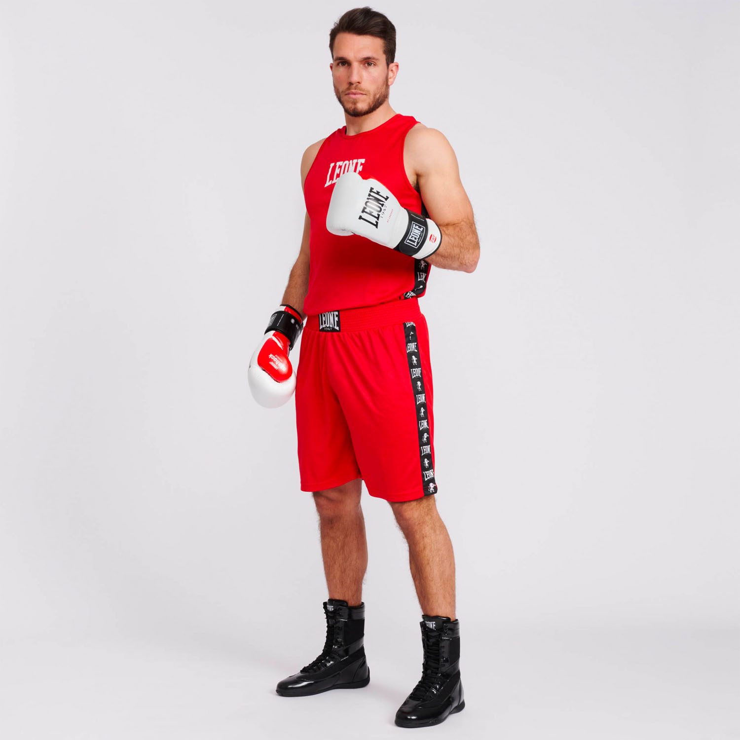 LEONE Boxing Top, Singlet, Ambassador, AB218, rot, S