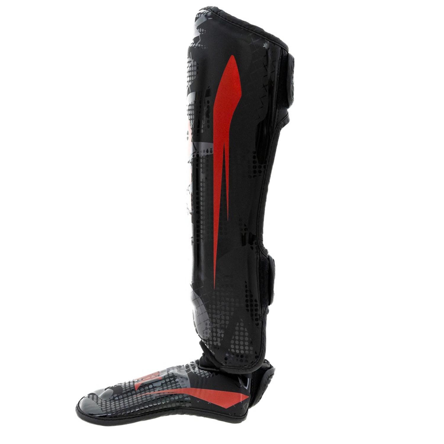 KING PRO BOXING Shin Guard, Shogun 3, black-red, XL