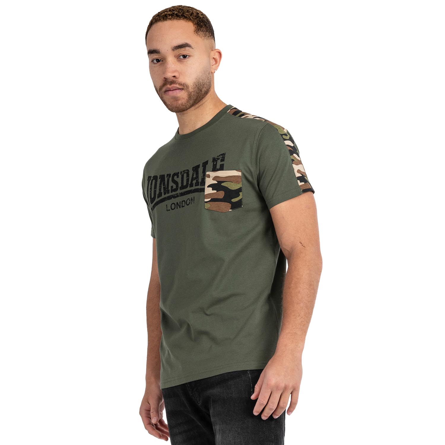 Lonsdale T-Shirt, Huxter, olive, XXXL