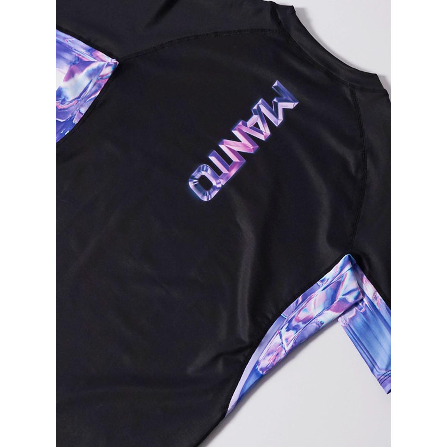 MANTO Rashguard, S/S, Mirage, black-purple, S