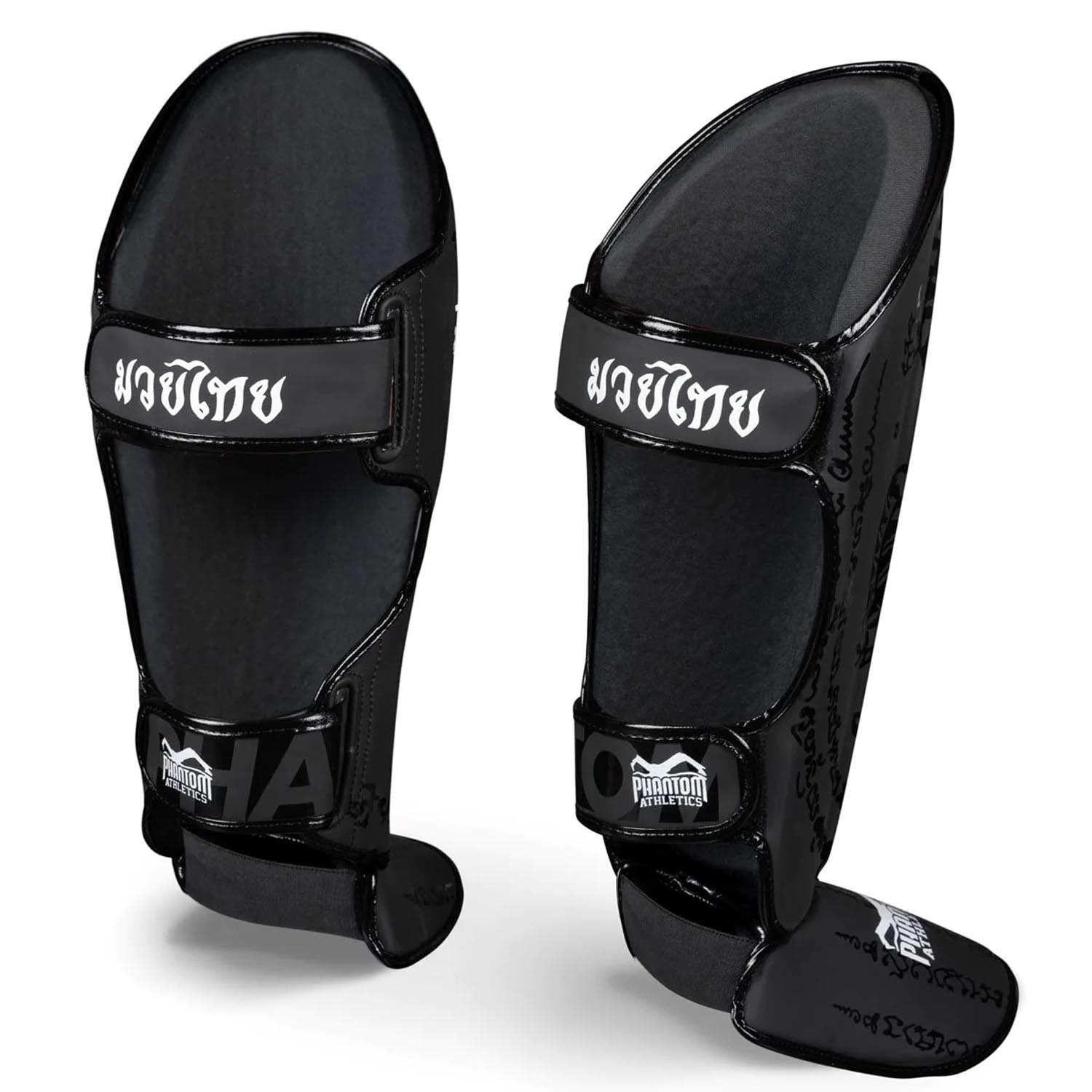 Phantom Athletics Shinguards, Muay Thai, black, L/XL