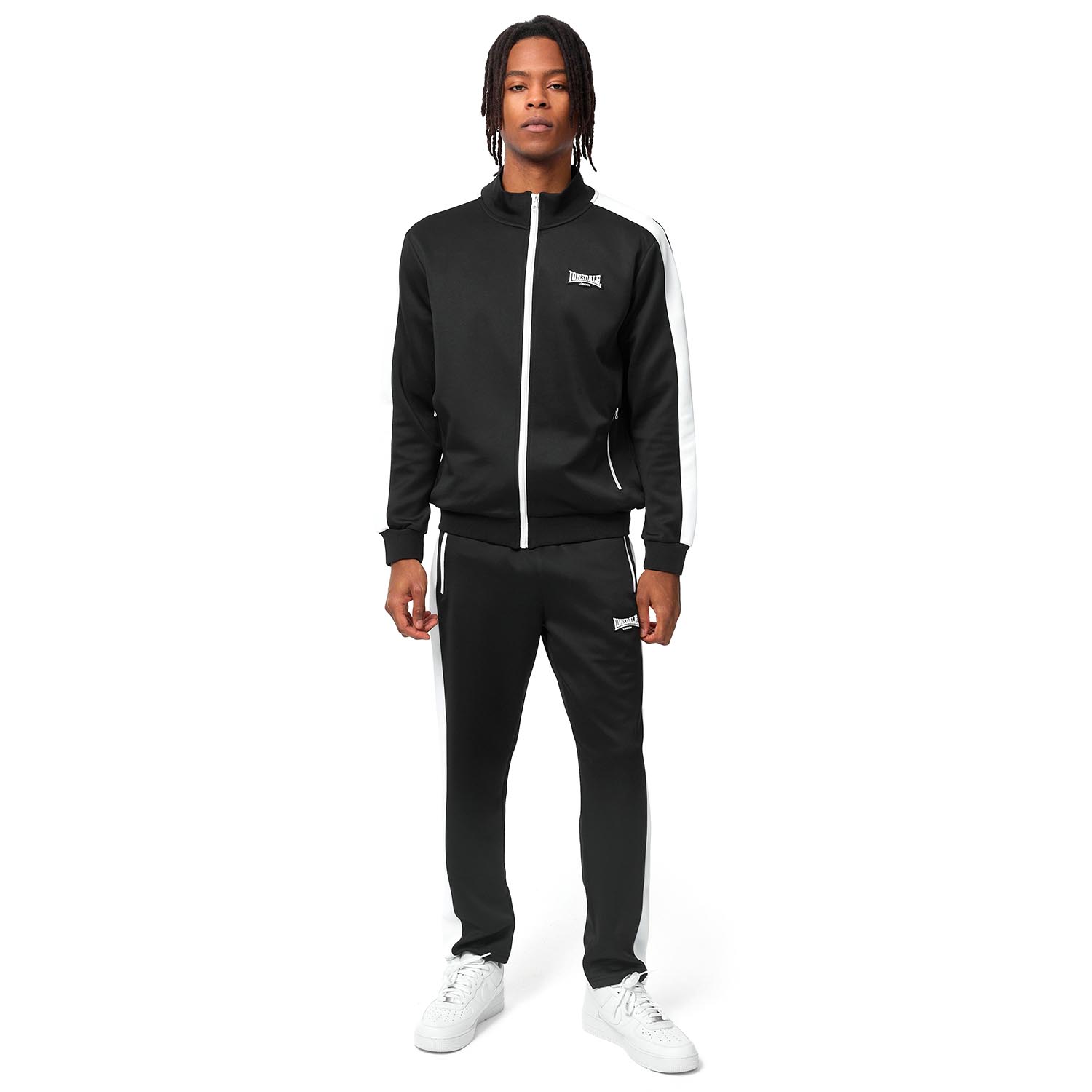 Lonsdale Tracksuit, Manhay, black-white XL