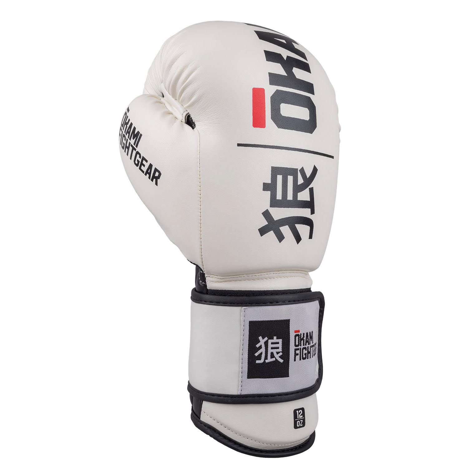 OKAMI Boxing Gloves, Rumble, white-black, 10 Oz