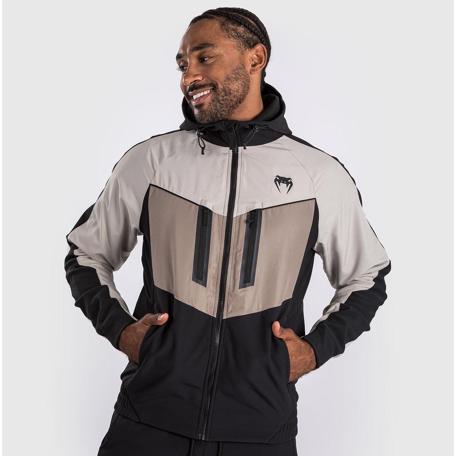 VENUM Trainingsjacke, Laser 3.0, schwarz-sand, XXL