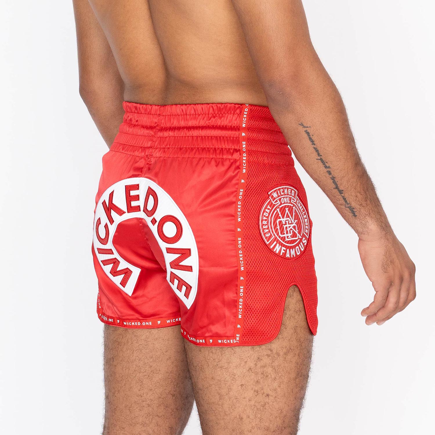 Wicked One Muay Thai Shorts, Herd, red, L