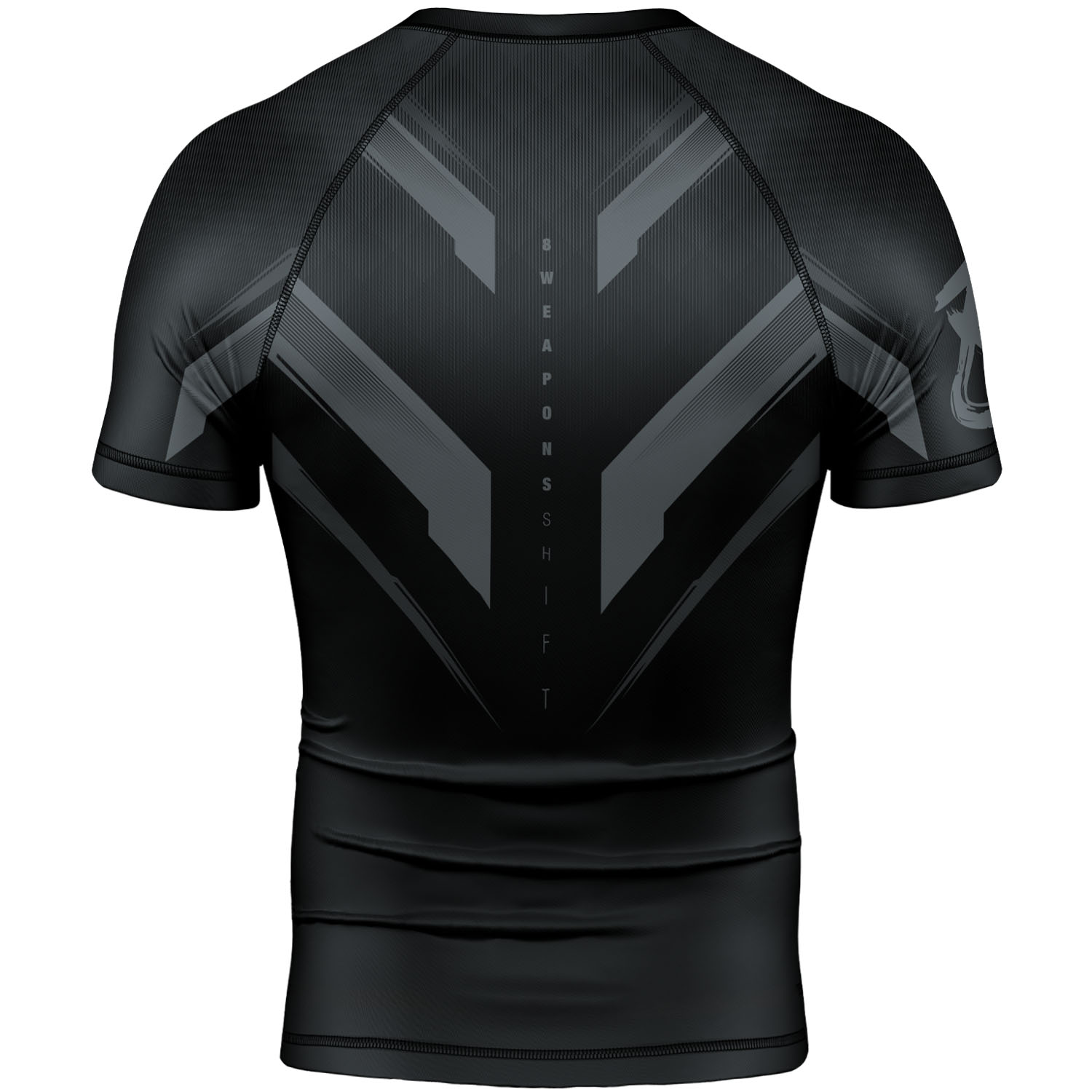 8 WEAPONS Rashguard, S/S, Shift, schwarz-matt XXL