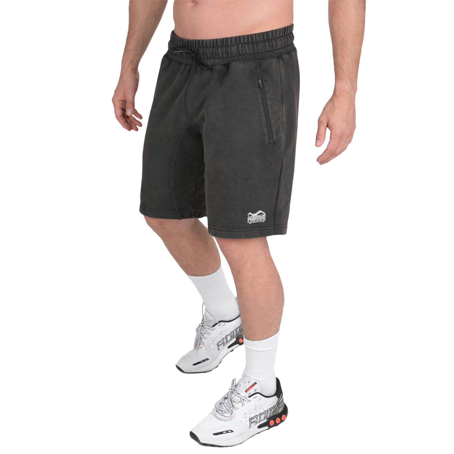 Phantom Athletics Fitness Shorts, Elite Stone Washed, schwarz, S
