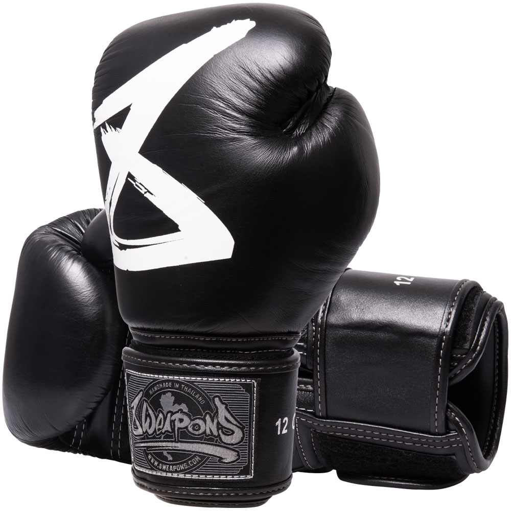 8 WEAPONS Boxing Gloves, BIG 8 Premium, black, 14 Oz