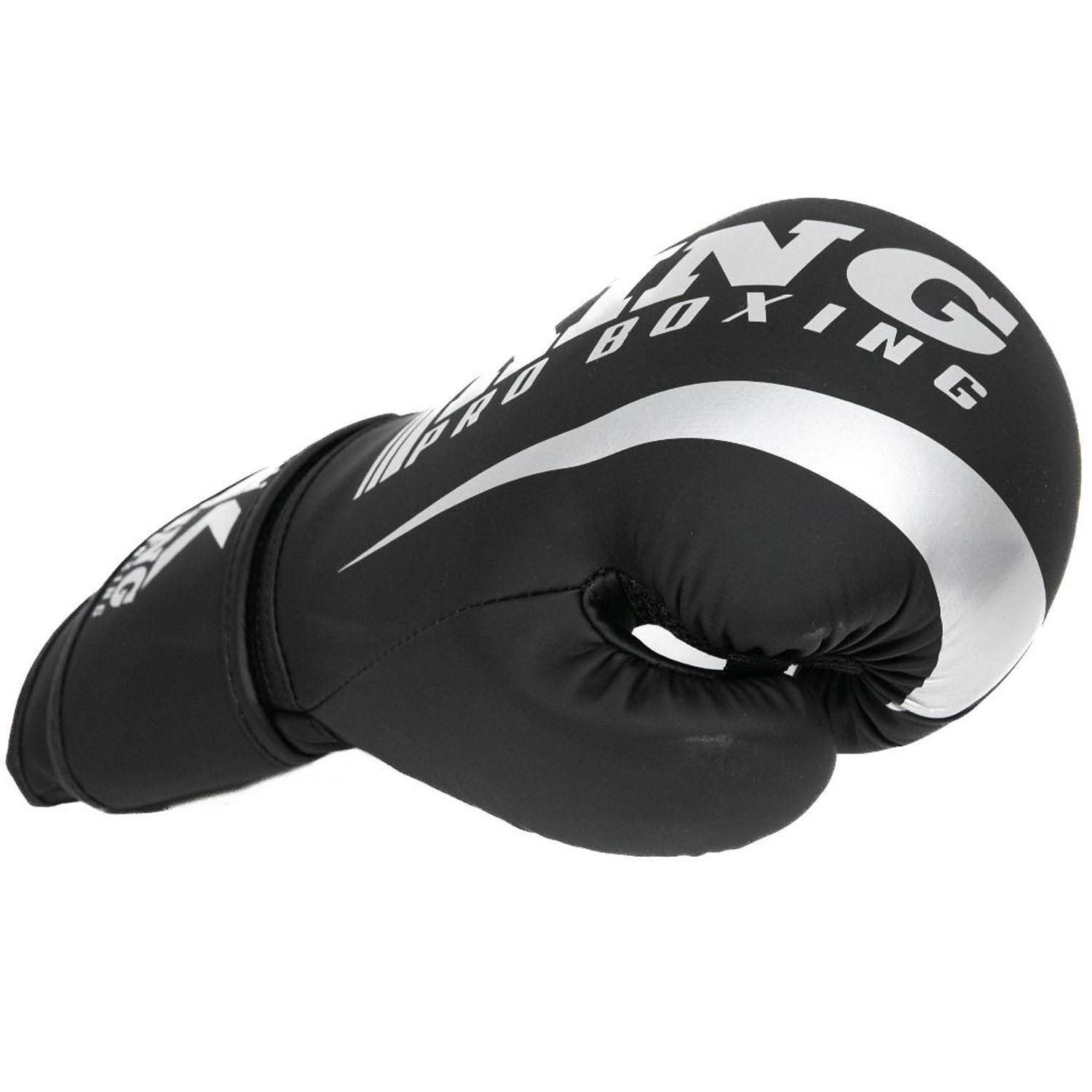 KING PRO BOXING Boxhandschuhe, Revo 7, schwarz-silber, 10 Oz