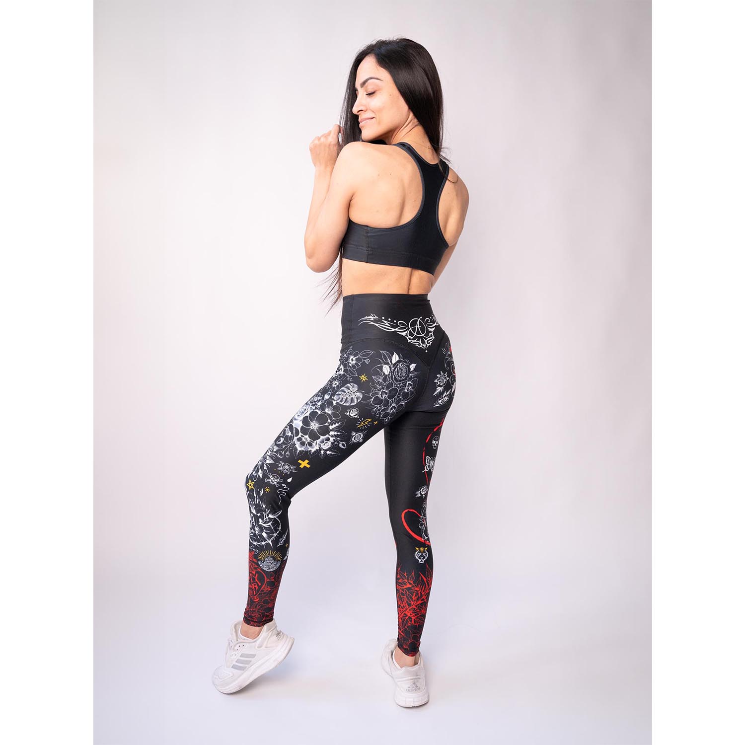 Anarchy Apparel Compression Leggings, Inked Athletica Black, S