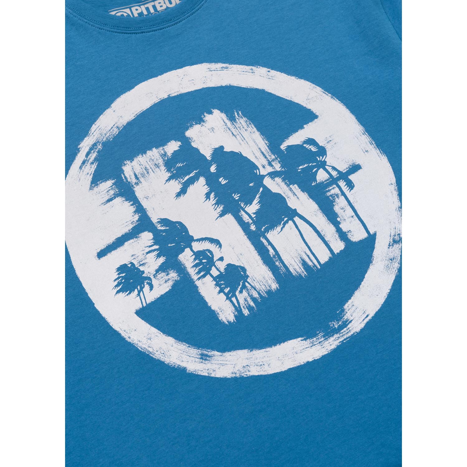 Pit Bull West Coast T-Shirt, Logo Palms, blue, XXXL